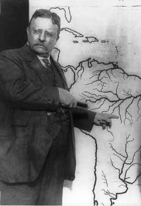 Theodore Roosevelt showing the location of the River of Doubt in Brazil