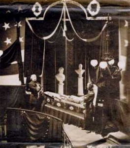 Lincoln laying in State in New York City Hall
