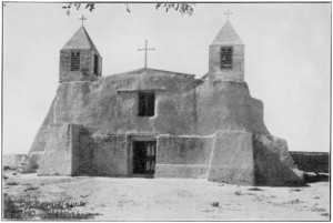Church at Isleta in the 1880's.
