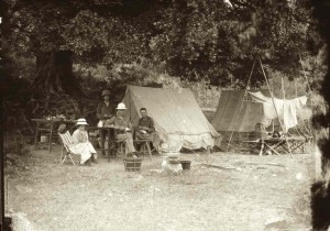 Roy and Yvette Andrews in  1916  camp in Fuchow, China