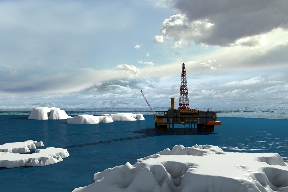 Arctic oil drilling platform