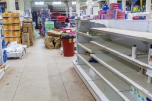 Empty market shelves. With 500% inflation people are buying necessary things while they can afford them