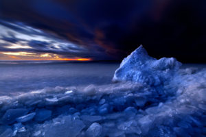 Arctic Ocean at sunset