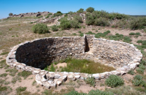Remains of old Kiva used for religious purposes by Puebo People