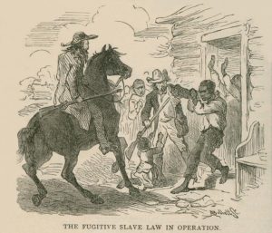 US Fugitive slave captured by law enforcement. Dana represented fugitive slaves pro bono, at no cost to the fugitive.
